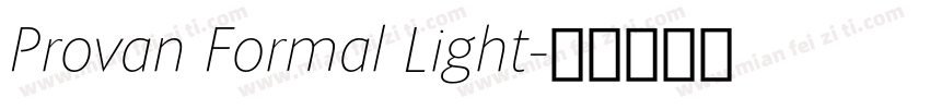 Provan Formal Light字体转换